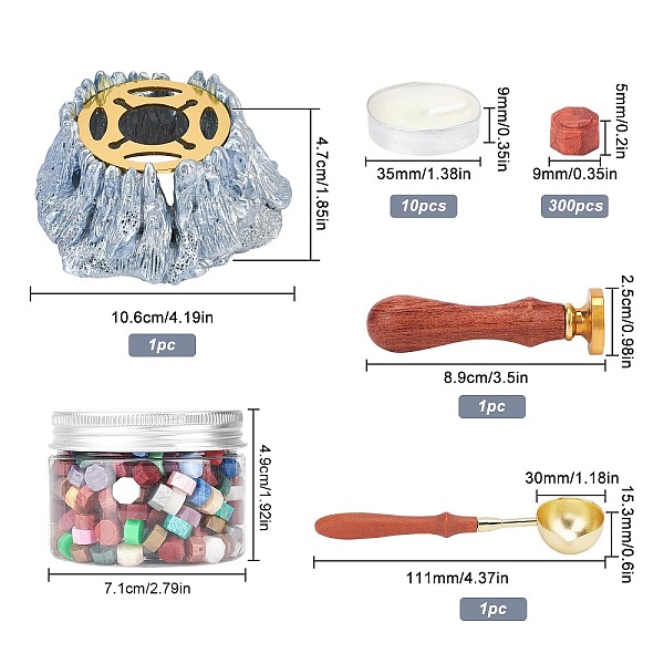 PandaHall CRASPIRE DIY Scrapbook Making Kits, Including Sealing Wax Particles, Iron Sealing Wax Melting Furnace, Brass Spoon, Plastic Empty..., Multicolor
PandaHall CRASPIRE DIY Scrapbook Making Kits, Including Sealing Wax Particles, Iron Sealing Wax Melting Furnace, Brass Spoon, Plastic Empty..., Multicolor