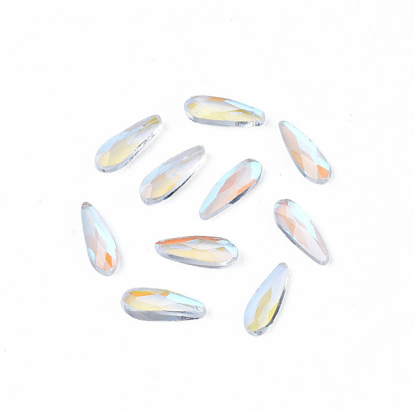 PandaHall Glass Rhinestone Cabochons, Nail Art Decoration Accessories, Faceted, Teardrop, Clear AB, 6x2x1mm Glass Teardrop White
PandaHall Glass Rhinestone Cabochons, Nail Art Decoration Accessories, Faceted, Teardrop, Clear AB, 6x2x1mm Glass Teardrop White