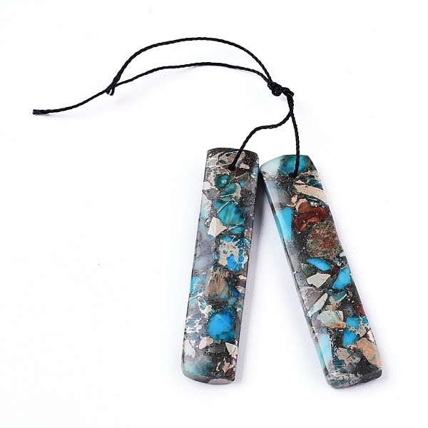 PandaHall Natural Mixed Gemstone Pendants, for Jewelry Making, Rectangle, 48~48.5x10~10.5x4~4.5mm, Hole: 1mm Mixed Stone Rectangle
PandaHall Natural Mixed Gemstone Pendants, for Jewelry Making, Rectangle, 48~48.5x10~10.5x4~4.5mm, Hole: 1mm Mixed Stone Rectangle