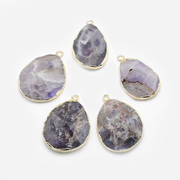 PandaHall Natural Chevron Amethyst Pendants, with Brass Findings, Faceted, teardrop, Golden, 31~35x20~25x7~9mm, Hole: 2.5mm Amethyst...
PandaHall Natural Chevron Amethyst Pendants, with Brass Findings, Faceted, teardrop, Golden, 31~35x20~25x7~9mm, Hole: 2.5mm Amethyst...