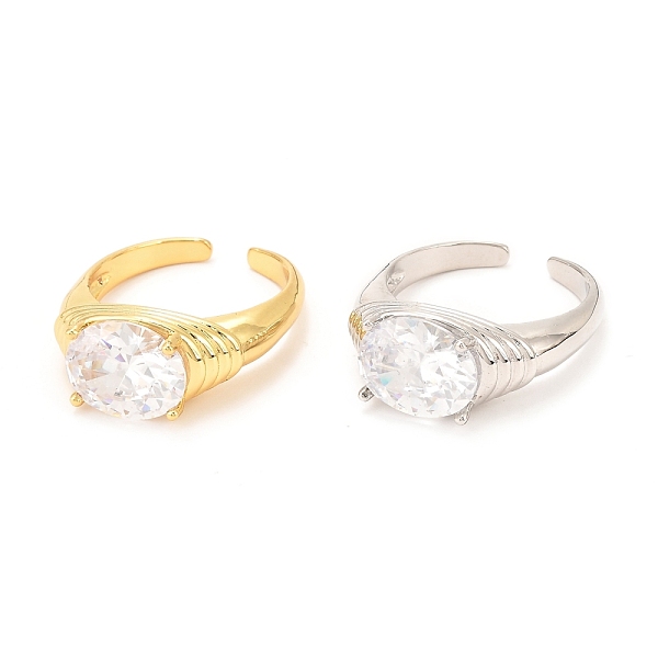 PandaHall Brass Micro Pave Cubic Zirconia Cuff Ring, Open Rings, Long-Lasting Plated, Oval, Mixed Color, US Size 6 1/2(16.9mm) Brass+Cubic..., Clear
PandaHall Brass Micro Pave Cubic Zirconia Cuff Ring, Open Rings, Long-Lasting Plated, Oval, Mixed Color, US Size 6 1/2(16.9mm) Brass+Cubic..., Clear