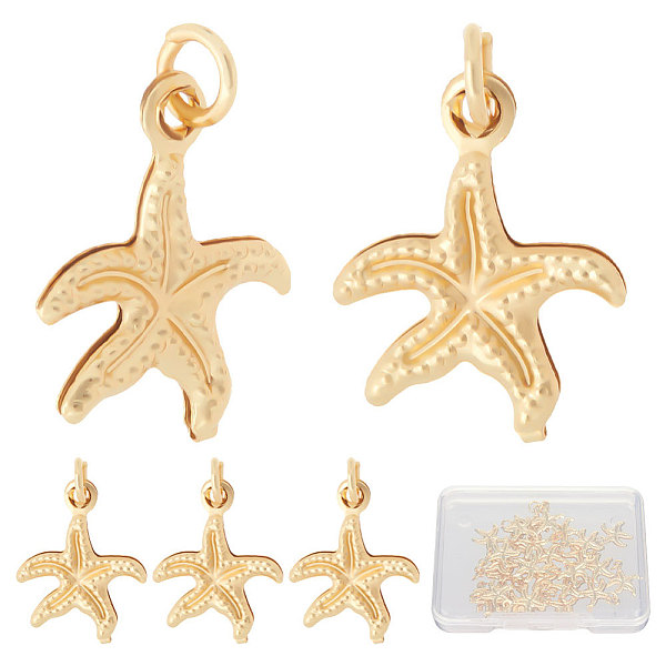 PandaHall Beebeecraft 30Pcs Brass Charms, Long-Lasting Plated, Starfish, Real 18K Gold Plated, 14.5x12x1.5mm, Hole: 2.5mm Brass Starfish
PandaHall Beebeecraft 30Pcs Brass Charms, Long-Lasting Plated, Starfish, Real 18K Gold Plated, 14.5x12x1.5mm, Hole: 2.5mm Brass Starfish