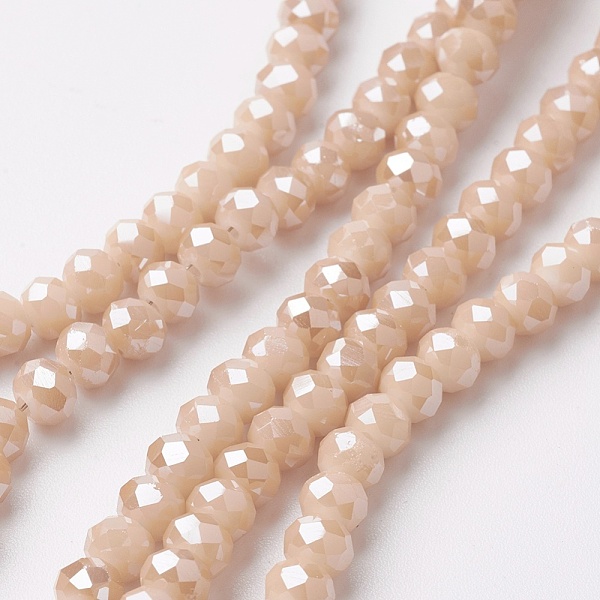 PandaHall Electroplate Glass Beads Strands, Pearl Luster Plated, Faceted, Rondelle, PeachPuff, 4~4.5x3mm, Hole: 0.5mm, about..., Brown
PandaHall Electroplate Glass Beads Strands, Pearl Luster Plated, Faceted, Rondelle, PeachPuff, 4~4.5x3mm, Hole: 0.5mm, about..., Brown
