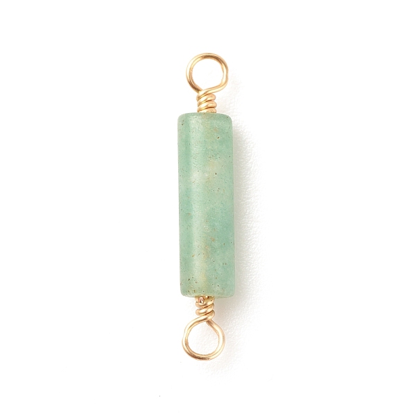 PandaHall Natural Green Aventurine Connector Charms, with Light Gold Tone Eco-Friendly Brass Wire Double Loops, Column, 23~24x4mm, Hole...
PandaHall Natural Green Aventurine Connector Charms, with Light Gold Tone Eco-Friendly Brass Wire Double Loops, Column, 23~24x4mm, Hole...