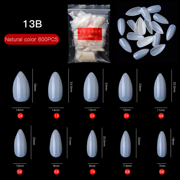 PandaHall ABS Plastic Seamless Stiletto Shape False Nail Tips, Practice Manicure Nail Art Tool, Beige, 19~25x7~14mm, 600pcs/bag Plastic None..., Yellow
PandaHall ABS Plastic Seamless Stiletto Shape False Nail Tips, Practice Manicure Nail Art Tool, Beige, 19~25x7~14mm, 600pcs/bag Plastic None..., Yellow