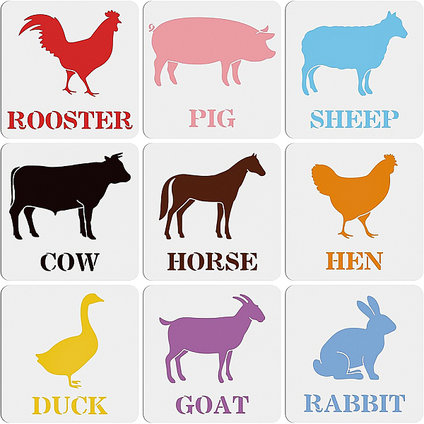 PandaHall BENECREAT 9Pcs Farm Animals Stencil, Cow Horse Duck Farmhouse Decor Painting Stencil Reusable Drawing Craft Templates for Painting...
PandaHall BENECREAT 9Pcs Farm Animals Stencil, Cow Horse Duck Farmhouse Decor Painting Stencil Reusable Drawing Craft Templates for Painting...