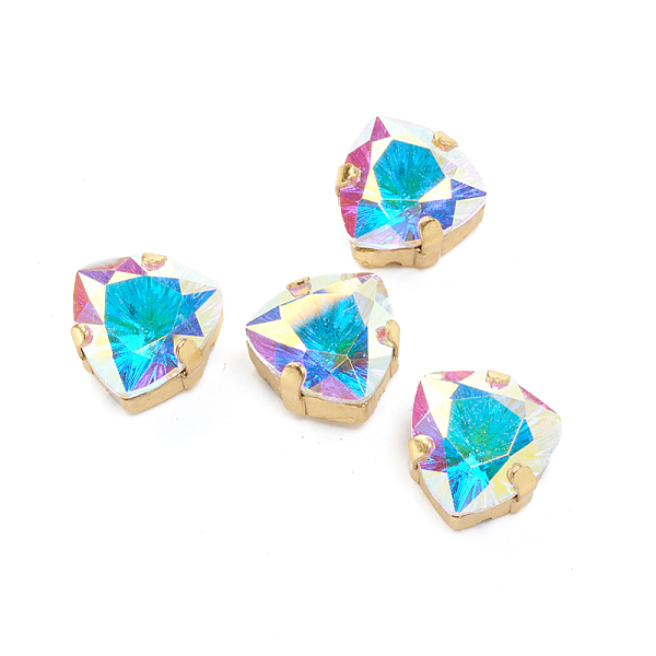 PandaHall Sew on Rhinestone, Glass Rhinestone, with Raw(Unplated) Brass Prong Settings, Garments Accessories, Triangle, Crystal AB..., Clear
PandaHall Sew on Rhinestone, Glass Rhinestone, with Raw(Unplated) Brass Prong Settings, Garments Accessories, Triangle, Crystal AB..., Clear