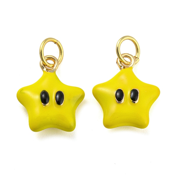 PandaHall Star Rack Plating Brass Enamel Charms, with Jump Ring, Long-Lasting Plated, Cadmium Free & Lead Free, Real 18K Gold Plated, Yellow...
PandaHall Star Rack Plating Brass Enamel Charms, with Jump Ring, Long-Lasting Plated, Cadmium Free & Lead Free, Real 18K Gold Plated, Yellow...