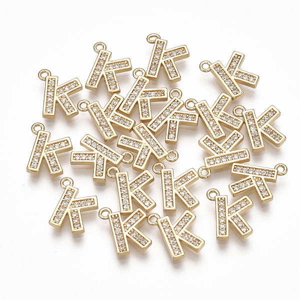 PandaHall Brass Cubic Zirconia Charms, Letter, Clear, Real 18K Gold Plated, Letter.K, 10x8.5x1.5mm, Hole: 1mm Brass+Cubic Zirconia Letter K...
PandaHall Brass Cubic Zirconia Charms, Letter, Clear, Real 18K Gold Plated, Letter.K, 10x8.5x1.5mm, Hole: 1mm Brass+Cubic Zirconia Letter K...