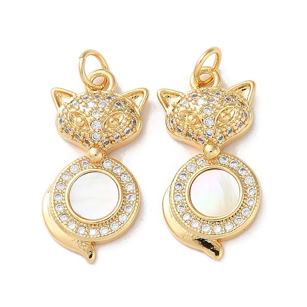 PandaHall Brass Micro Pave Clear Cubic Zirconia Pendants, with Shell and Jump Ring, Real 18K Gold Plated, Fox, 23.5x11.5x4.5mm, Hole: 3mm...
PandaHall Brass Micro Pave Clear Cubic Zirconia Pendants, with Shell and Jump Ring, Real 18K Gold Plated, Fox, 23.5x11.5x4.5mm, Hole: 3mm...