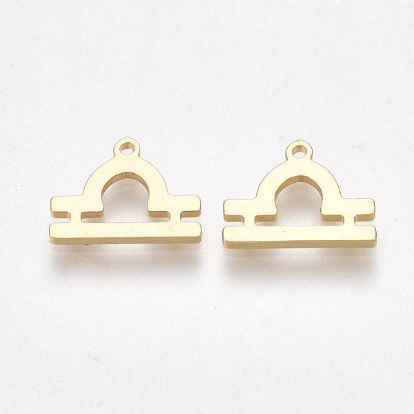PandaHall Ion Plating(IP) 304 Stainless Steel Charms, Constellation, Golden, Libra, 8x10.5x1mm, Hole: 0.8mm 304 Stainless Steel Libra
PandaHall Ion Plating(IP) 304 Stainless Steel Charms, Constellation, Golden, Libra, 8x10.5x1mm, Hole: 0.8mm 304 Stainless Steel Libra