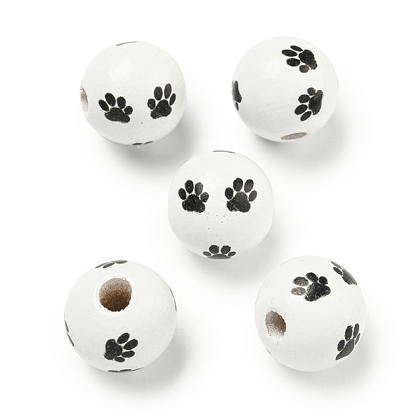 PandaHall Printed Wood European Beads, Round with Paw Print Pattern, White, 15.5~16mm, Hole: 4~4.5mm Wood Round White
PandaHall Printed Wood European Beads, Round with Paw Print Pattern, White, 15.5~16mm, Hole: 4~4.5mm Wood Round White