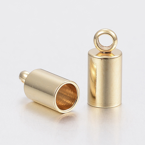 PandaHall 201 Stainless Steel Cord Ends, End Caps, Column, Golden, 9.5x6mm, Hole: 2mm, Inner Diameter: 5mm 201 Stainless Steel
PandaHall 201 Stainless Steel Cord Ends, End Caps, Column, Golden, 9.5x6mm, Hole: 2mm, Inner Diameter: 5mm 201 Stainless Steel
