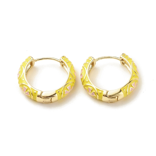 PandaHall Flower Enamel Hoop Earrings, Gold Plated Brass Hinged Earrings for Women, Yellow, 20x22x5mm, Pin: 0.9mm Brass Flower Yellow
PandaHall Flower Enamel Hoop Earrings, Gold Plated Brass Hinged Earrings for Women, Yellow, 20x22x5mm, Pin: 0.9mm Brass Flower Yellow