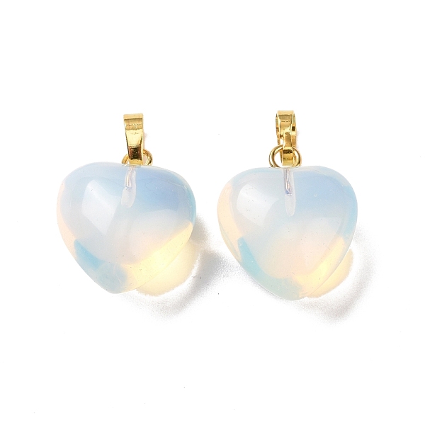 PandaHall Opalite Pendants, with Golden Tone Brass Findings, Heart Charm, 18x15~15.5x6~8mm, Hole: 6x3mm Opalite Heart
PandaHall Opalite Pendants, with Golden Tone Brass Findings, Heart Charm, 18x15~15.5x6~8mm, Hole: 6x3mm Opalite Heart