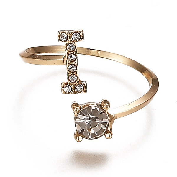 PandaHall Alloy Cuff Rings, Open Rings, with Crystal Rhinestone, Golden, Letter.I, US Size 7 1/4(17.5mm) Alloy+Rhinestone Letter I Clear
PandaHall Alloy Cuff Rings, Open Rings, with Crystal Rhinestone, Golden, Letter.I, US Size 7 1/4(17.5mm) Alloy+Rhinestone Letter I Clear