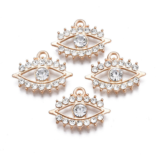 PandaHall Alloy Pendants, with Rhinestone, Light Gold, Cadmium Free & Lead Free, Horse Eye, Crystal, 14x18.5x3.5mm, Hole: 1mm..., Clear
PandaHall Alloy Pendants, with Rhinestone, Light Gold, Cadmium Free & Lead Free, Horse Eye, Crystal, 14x18.5x3.5mm, Hole: 1mm..., Clear