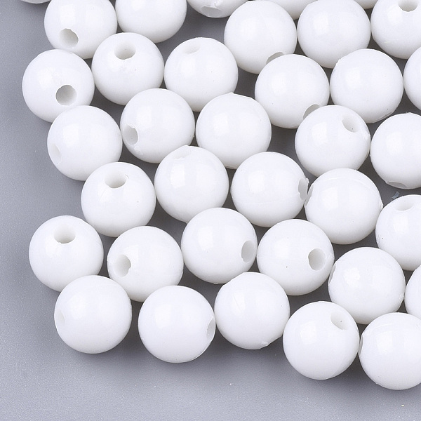PandaHall Plastic Beads, Round, White, 9.5mm, Hole: 2.5mm, about 1100pcs/500g Plastic Round White
PandaHall Plastic Beads, Round, White, 9.5mm, Hole: 2.5mm, about 1100pcs/500g Plastic Round White