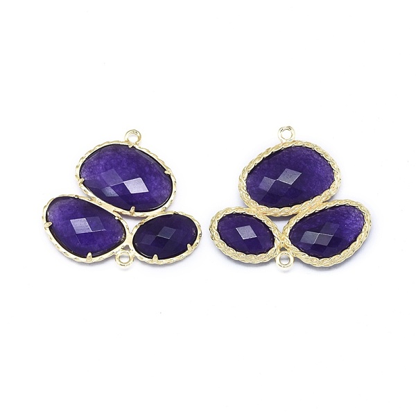 PandaHall Natural Jade Links connectors, with Brass Findings, Faceted, Dyed, Golden, Purple, 30.5~31x33x5mm, Hole: 1.8mm Jade Others Purple
PandaHall Natural Jade Links connectors, with Brass Findings, Faceted, Dyed, Golden, Purple, 30.5~31x33x5mm, Hole: 1.8mm Jade Others Purple