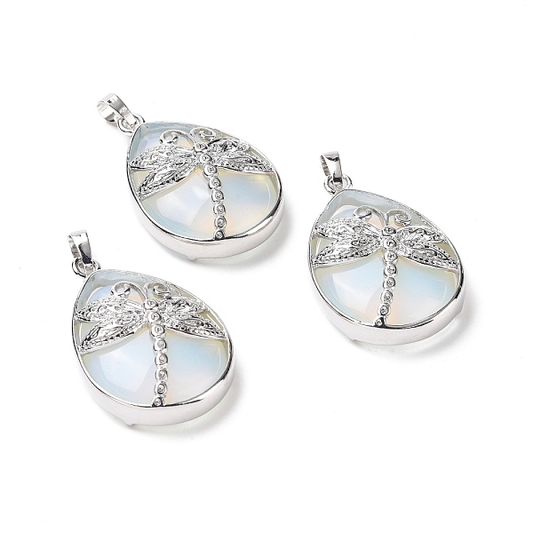PandaHall Opalite Pendants, with Platinum Tone Brass Findings, Lead Free & Cadmium Free, Teardrop with Dragonfly Charms...
PandaHall Opalite Pendants, with Platinum Tone Brass Findings, Lead Free & Cadmium Free, Teardrop with Dragonfly Charms...