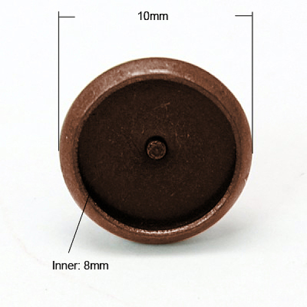 PandaHall Brass Stud Earring Settings, Nickel Free, Red Copper, 10mm, Tray: 8mm, Pin: 0.5mm thick Brass Round
PandaHall Brass Stud Earring Settings, Nickel Free, Red Copper, 10mm, Tray: 8mm, Pin: 0.5mm thick Brass Round