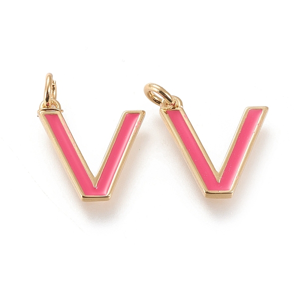 PandaHall Brass Enamel Pendants, with Jump Ring, Long-Lasting Plated, Real 18K Gold Plated, Letter.V, Hot Pink, Letter.V, V: 15.5x14.5x1.8mm...
PandaHall Brass Enamel Pendants, with Jump Ring, Long-Lasting Plated, Real 18K Gold Plated, Letter.V, Hot Pink, Letter.V, V: 15.5x14.5x1.8mm...