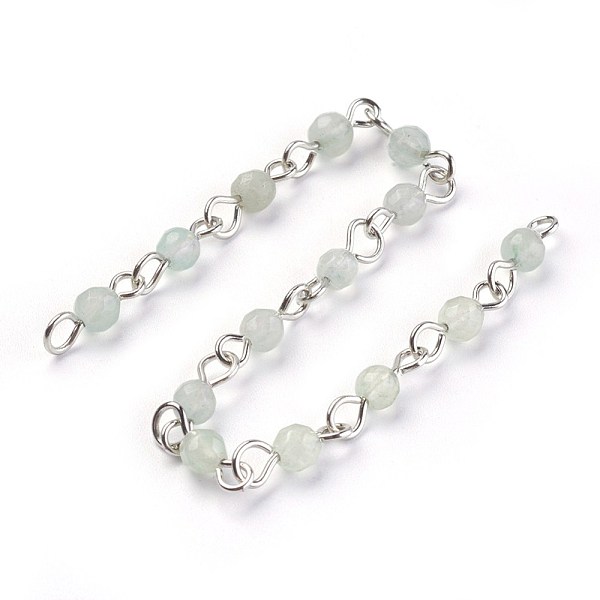 PandaHall Handmade Natural Green Aventurine Beads Chains, Unwelded, with Iron Eye Pin, Round, Faceted, Platinum, 12~12.5x4~4.5mm, about...
PandaHall Handmade Natural Green Aventurine Beads Chains, Unwelded, with Iron Eye Pin, Round, Faceted, Platinum, 12~12.5x4~4.5mm, about...