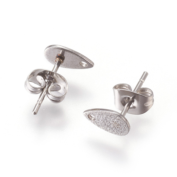 PandaHall Textured 304 Stainless Steel Stud Earring Findings for Dangle Charms Settings, Teardrop, Stainless Steel Color, 12x8mm, Hole: 1mm...
PandaHall Textured 304 Stainless Steel Stud Earring Findings for Dangle Charms Settings, Teardrop, Stainless Steel Color, 12x8mm, Hole: 1mm...