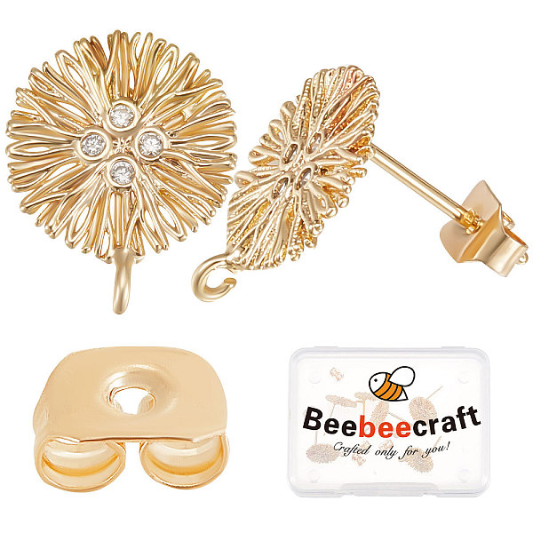 PandaHall Beebeecraft 10Pcs Brass Micro Pave Cubic Zirconia Stud Earring Findings, with Vertical Loops and 10Pcs Ear Nuts, Nickel Free, Flat..., Clear
PandaHall Beebeecraft 10Pcs Brass Micro Pave Cubic Zirconia Stud Earring Findings, with Vertical Loops and 10Pcs Ear Nuts, Nickel Free, Flat..., Clear