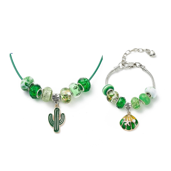 PandaHall DIY European Bracelet Necklace Making Kit for Kid, Including Brass Chain Bracelet & Wax Rope Necklace Making, Large Hole Style..., Green
PandaHall DIY European Bracelet Necklace Making Kit for Kid, Including Brass Chain Bracelet & Wax Rope Necklace Making, Large Hole Style..., Green