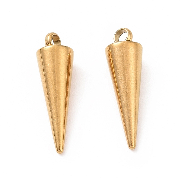 PandaHall 304 Stainless Steel Pendants, Spike/Cone, Golden, 18x5mm, Hole: 2mm. 304 Stainless Steel Cone
PandaHall 304 Stainless Steel Pendants, Spike/Cone, Golden, 18x5mm, Hole: 2mm. 304 Stainless Steel Cone