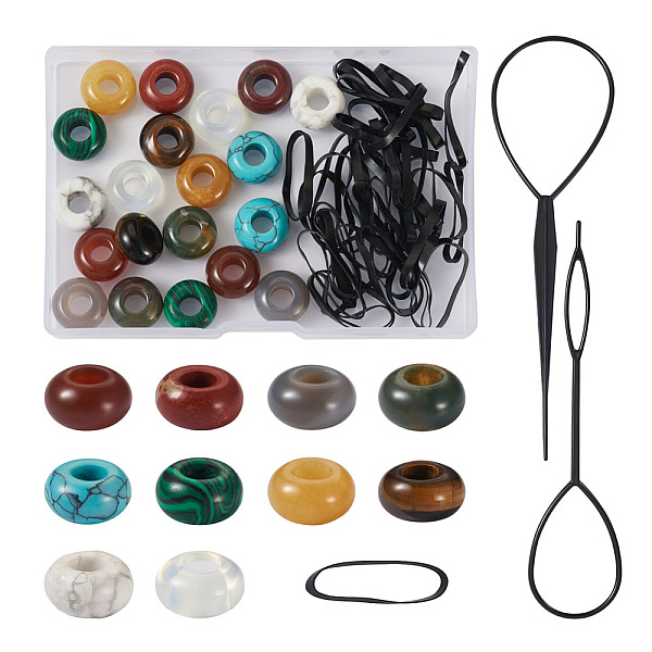 PandaHall Fashewelry Plastic Hair Braiding Twist Styling Tool Set, with 20Pcs 10 Style Natural & Synthetic Gemstone Beads and 100Pcs...
PandaHall Fashewelry Plastic Hair Braiding Twist Styling Tool Set, with 20Pcs 10 Style Natural & Synthetic Gemstone Beads and 100Pcs...