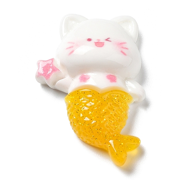 PandaHall Cartoon Opaque Resin Cabochons, Glitter Mermaid, Cat Shape, 27x18x7mm Resin Cat Shape Gold
PandaHall Cartoon Opaque Resin Cabochons, Glitter Mermaid, Cat Shape, 27x18x7mm Resin Cat Shape Gold