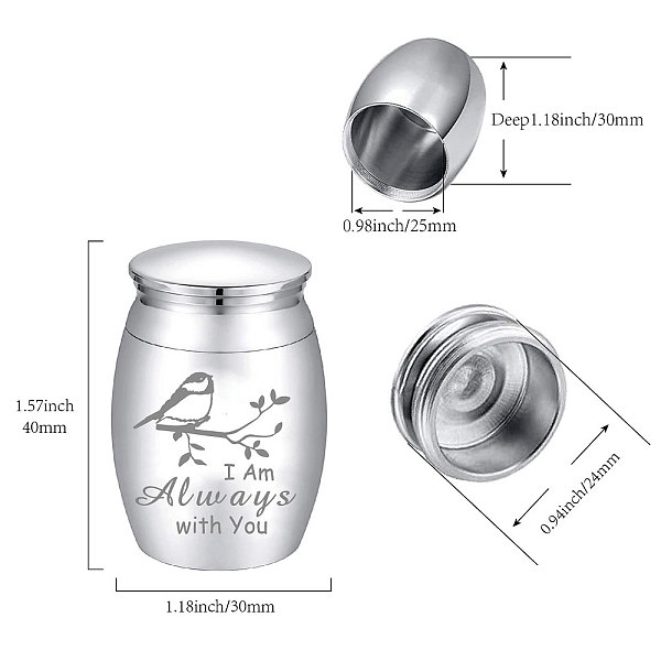 PandaHall CREATCABIN Alloy Cremation Urn Kit, with Disposable Flatware Spoons, Silver Polishing Cloth, Velvet Packing Pouches, Bird Pattern...
PandaHall CREATCABIN Alloy Cremation Urn Kit, with Disposable Flatware Spoons, Silver Polishing Cloth, Velvet Packing Pouches, Bird Pattern...