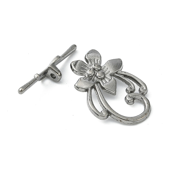 PandaHall Tibetan Style Alloy Toggle Clasps, Lead Free & Cadmium Free & Nickel Free, Gunmetal, Flower, Flower: 20mm wide, 28mm long, Bar...
PandaHall Tibetan Style Alloy Toggle Clasps, Lead Free & Cadmium Free & Nickel Free, Gunmetal, Flower, Flower: 20mm wide, 28mm long, Bar...