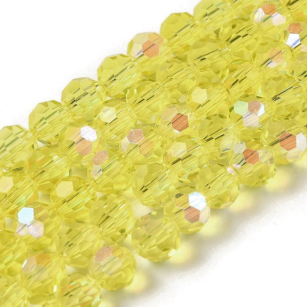 PandaHall Electroplate Transparent Glass Beads Strands, Faceted, Round, Rainbow Plated, Yellow, 6mm, Hole: 1mm, about 98~100pcs/strand...
PandaHall Electroplate Transparent Glass Beads Strands, Faceted, Round, Rainbow Plated, Yellow, 6mm, Hole: 1mm, about 98~100pcs/strand...