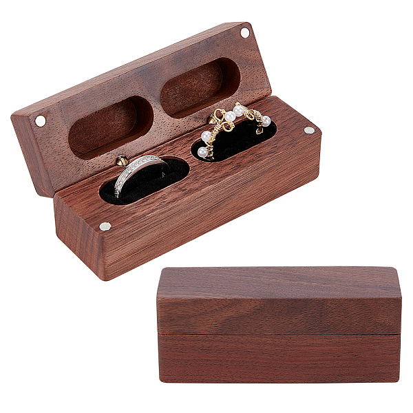 PandaHall 2-Slot Rectangle Black Peach Wood Couple Ring Box, Flip Cover Box, with Magnetic Clasps and Alloy Findings, for Wedding, Black...
PandaHall 2-Slot Rectangle Black Peach Wood Couple Ring Box, Flip Cover Box, with Magnetic Clasps and Alloy Findings, for Wedding, Black...