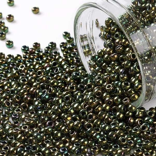 PandaHall TOHO Round Seed Beads, Japanese Seed Beads, (508) High Metallic Iris Olivine, 11/0, 2.2mm, Hole: 0.8mm, about 1110pcs/bottle..., Gold
PandaHall TOHO Round Seed Beads, Japanese Seed Beads, (508) High Metallic Iris Olivine, 11/0, 2.2mm, Hole: 0.8mm, about 1110pcs/bottle..., Gold
