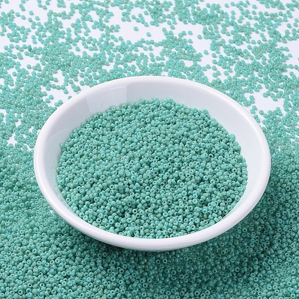 PandaHall MIYUKI Round Rocailles Beads, Japanese Seed Beads, (RR4475) Duracoat Dyed Opaque Sea Opal, 11/0, 2x1.3mm, Hole: 0.8mm, about..., Cyan
PandaHall MIYUKI Round Rocailles Beads, Japanese Seed Beads, (RR4475) Duracoat Dyed Opaque Sea Opal, 11/0, 2x1.3mm, Hole: 0.8mm, about..., Cyan