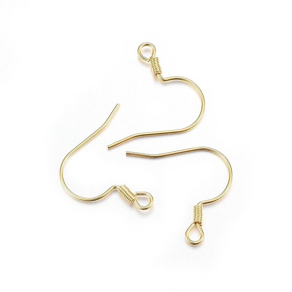 PandaHall 304 Stainless Steel Earring Hooks, Ear Wire, with Horizontal Loop, Golden, 18.5x20x2mm, Hole: 2mm, 21 Gauge, Pin: 0.7mm 304...
PandaHall 304 Stainless Steel Earring Hooks, Ear Wire, with Horizontal Loop, Golden, 18.5x20x2mm, Hole: 2mm, 21 Gauge, Pin: 0.7mm 304...