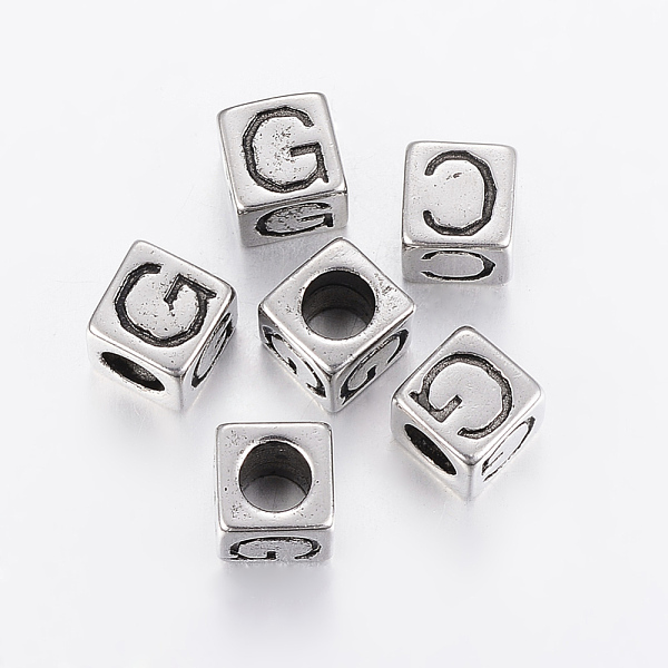 PandaHall 304 Stainless Steel Large Hole Letter European Beads, Cube with Letter.G, Antique Silver, 8x8x8mm, Hole: 5mm 304 Stainless Steel...
PandaHall 304 Stainless Steel Large Hole Letter European Beads, Cube with Letter.G, Antique Silver, 8x8x8mm, Hole: 5mm 304 Stainless Steel...