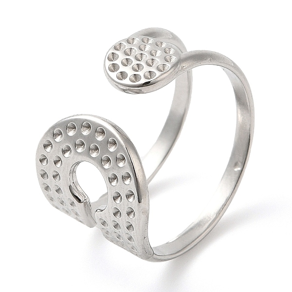 PandaHall 304 Stainless Steel Double Layer Open Cuff Ring for Women, Stainless Steel Color, Inner Diameter: 18mm 304 Stainless Steel
PandaHall 304 Stainless Steel Double Layer Open Cuff Ring for Women, Stainless Steel Color, Inner Diameter: 18mm 304 Stainless Steel