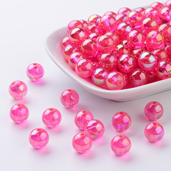 PandaHall Eco-Friendly Transparent Acrylic Beads, Round, AB Color, Fuchsia, 10mm, Hole: 1.8mm, about 1000pcs/500g Acrylic Round Pink
PandaHall Eco-Friendly Transparent Acrylic Beads, Round, AB Color, Fuchsia, 10mm, Hole: 1.8mm, about 1000pcs/500g Acrylic Round Pink