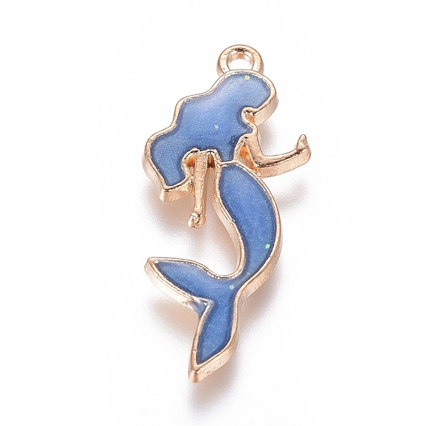 PandaHall Alloy Pendants, with Enamel, Mermaid, Light Gold, Dodger Blue, 29x13x2mm, Hole: 1.4mm Alloy+Enamel Fish Blue
PandaHall Alloy Pendants, with Enamel, Mermaid, Light Gold, Dodger Blue, 29x13x2mm, Hole: 1.4mm Alloy+Enamel Fish Blue