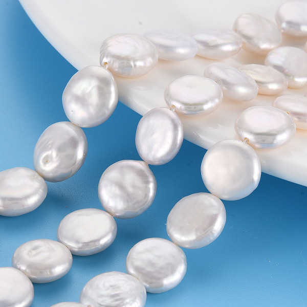 PandaHall Natural Keshi Pearl Beads Strands, Cultured Freshwater Pearl, Flat Round, Seashell Color, 11~12x3~7mm, Hole: 0.6mm, about...
PandaHall Natural Keshi Pearl Beads Strands, Cultured Freshwater Pearl, Flat Round, Seashell Color, 11~12x3~7mm, Hole: 0.6mm, about...