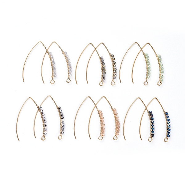 PandaHall Dangle Earrings, with Faceted Rondelle Glass Beads, 304 Stainless Steel Earring Hooks and Copper Wire, Mixed Color..., Multicolor
PandaHall Dangle Earrings, with Faceted Rondelle Glass Beads, 304 Stainless Steel Earring Hooks and Copper Wire, Mixed Color..., Multicolor
