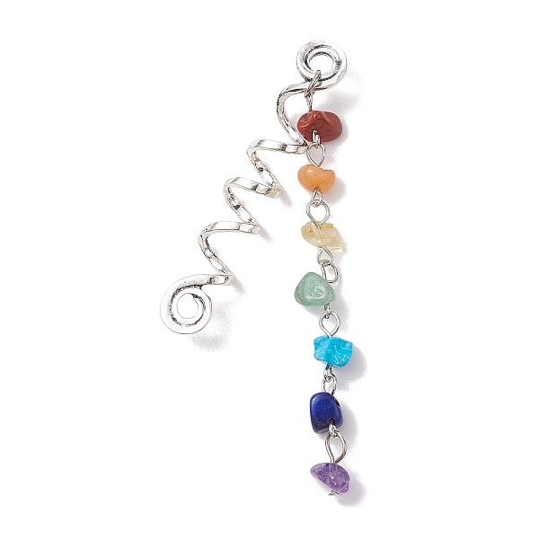 PandaHall Alloy Dreadlocks Beads, 7 Chakra Natural Mixed Gemstone Chips Braiding Hair Pendants Decoration Clips, for Hair Styling, 143mm...
PandaHall Alloy Dreadlocks Beads, 7 Chakra Natural Mixed Gemstone Chips Braiding Hair Pendants Decoration Clips, for Hair Styling, 143mm...