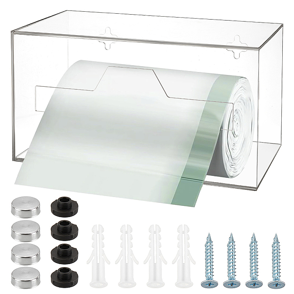 PandaHall Transparent Plastic Wall Mounted Garbage Bag Storage Box, Rectangle, Clear, 14x26.3x14cm Plastic Rectangle Clear
PandaHall Transparent Plastic Wall Mounted Garbage Bag Storage Box, Rectangle, Clear, 14x26.3x14cm Plastic Rectangle Clear