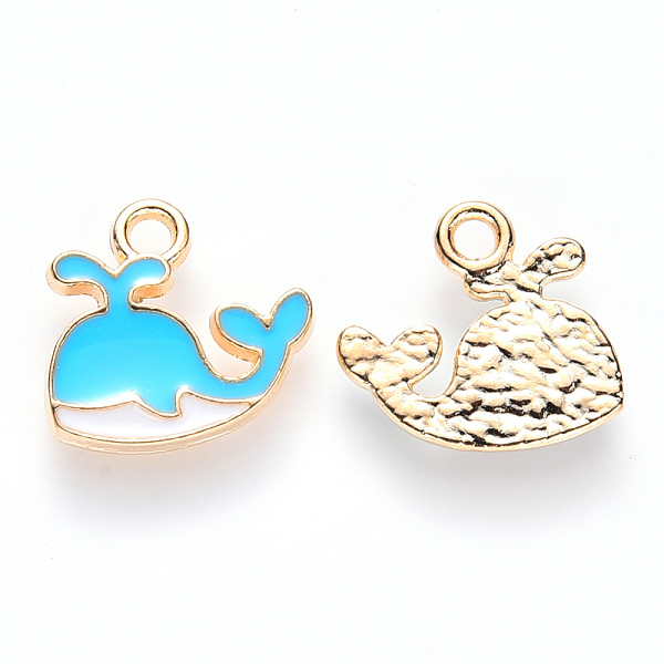PandaHall Alloy Enamel Charms, Whale Shape, Light Gold, Sky Blue, 12.5x12.5x2mm, Hole: 1.8mm Alloy+Enamel Fish
PandaHall Alloy Enamel Charms, Whale Shape, Light Gold, Sky Blue, 12.5x12.5x2mm, Hole: 1.8mm Alloy+Enamel Fish