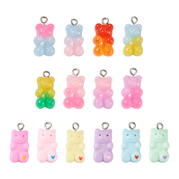 PandaHall Cheriswelry 28Pcs 14 Style Opaque Resin Pendants, with Platinum Iron Loop & with Glitter Powder and Platinum Tone Iron Peg Bails..., Multicolor
PandaHall Cheriswelry 28Pcs 14 Style Opaque Resin Pendants, with Platinum Iron Loop & with Glitter Powder and Platinum Tone Iron Peg Bails..., Multicolor
